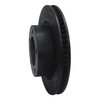633-76140R Drilled/Slotted Brake Rotor [Black], 2008-2021 Lexus/Toyota/Scion, Position: Front Right - image 2