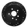 633-76141L Drilled/Slotted Brake Rotor [Black], 2010-2020 Lexus/Toyota/Scion, Position: Rear Left - image 1