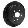 633-76141R Drilled/Slotted Brake Rotor [Black], 2010-2020 Lexus/Toyota/Scion, Position: Rear Right - image 2