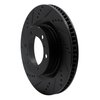 633-76142L Drilled/Slotted Brake Rotor [Black], Fits Select Lexus/Toyota/Scion, Position: Front Left - image 2