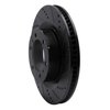 633-76142R Drilled/Slotted Brake Rotor [Black], Fits Select Lexus/Toyota/Scion, Position: Front Right - image 2