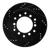 633-76143L Drilled/Slotted Brake Rotor [Black], Fits Select Lexus/Toyota/Scion, Position: Rear Left - image 1