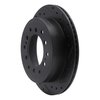 633-76143R Drilled/Slotted Brake Rotor [Black], Fits Select Lexus/Toyota/Scion, Position: Rear Right - image 2