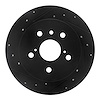 633-76152L Drilled/Slotted Brake Rotor [Black], Fits Select Lexus/Toyota/Scion, Position: Rear Left - image 1