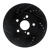 633-76153L Drilled/Slotted Brake Rotor [Black], Fits Select Lexus/Toyota/Scion, Position: Front Left - image 1