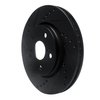 633-76153L Drilled/Slotted Brake Rotor [Black], Fits Select Lexus/Toyota/Scion, Position: Front Left - image 2