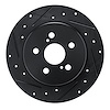 633-76156L Drilled/Slotted Brake Rotor [Black], Fits Select Lexus/Toyota/Scion, Position: Rear Left - image 1