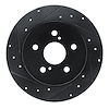 633-76157L Drilled/Slotted Brake Rotor [Black], Fits Select Lexus/Toyota/Scion, Position: Rear Left - image 1