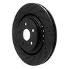 633-76158L Drilled/Slotted Brake Rotor [Black], Fits Select Lexus/Toyota/Scion, Position: Front Left - image 2