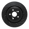 633-76158R Drilled/Slotted Brake Rotor [Black], Fits Select Lexus/Toyota/Scion, Position: Front Right - image 1