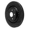 633-76158R Drilled/Slotted Brake Rotor [Black], Fits Select Lexus/Toyota/Scion, Position: Front Right - image 2