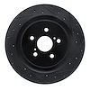 633-76159R Drilled/Slotted Brake Rotor [Black], Fits Select Lexus/Toyota/Scion, Position: Rear Right - image 1