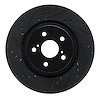 633-76160L Drilled/Slotted Brake Rotor [Black], Fits Select Lexus/Toyota/Scion, Position: Front Left - image 1