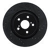 633-76160R Drilled/Slotted Brake Rotor [Black], Fits Select Lexus/Toyota/Scion, Position: Front Right - image 1