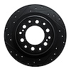 633-76163L Drilled/Slotted Brake Rotor [Black], Fits Select Lexus/Toyota/Scion, Position: Rear Left - image 1