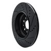 633-79003L Drilled/Slotted Brake Rotor [Black], 2014-2016 Maserati, Position: Rear Left - image 4