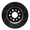 633-79003R Drilled/Slotted Brake Rotor [Black], 2014-2016 Maserati, Position: Rear Right - image 1