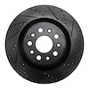 633-79010R Drilled/Slotted Brake Rotor [Black], Fits Select Maserati, Position: Rear Right