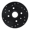 633-80000L Drilled/Slotted Brake Rotor [Black], 1981-1985 Ford/Lincoln/Mercury/Mazda, Position: Rear Left - image 1