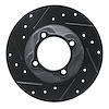 633-80005L Drilled/Slotted Brake Rotor [Black], 1981-1985 Ford/Lincoln/Mercury/Mazda, Position: Front Left - image 1