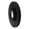 633-80010L Drilled/Slotted Brake Rotor [Black], 1983-1987 Ford/Lincoln/Mercury/Mazda, Position: Front Left - image 4