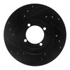 633-80010R Drilled/Slotted Brake Rotor [Black], 1983-1987 Ford/Lincoln/Mercury/Mazda, Position: Front Right - image 2
