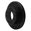 633-80012L Drilled/Slotted Brake Rotor [Black], 1986-1988 Ford/Lincoln/Mercury/Mazda, Position: Front Left - image 2