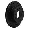 633-80012R Drilled/Slotted Brake Rotor [Black], 1986-1988 Ford/Lincoln/Mercury/Mazda, Position: Front Right - image 2