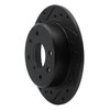633-80014L Drilled/Slotted Brake Rotor [Black], 1986-1988 Ford/Lincoln/Mercury/Mazda, Position: Rear Left - image 2