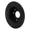 633-80014L Drilled/Slotted Brake Rotor [Black], 1986-1988 Ford/Lincoln/Mercury/Mazda, Position: Rear Left - image 4