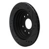 633-80015L Drilled/Slotted Brake Rotor [Black], 1986-1991 Ford/Lincoln/Mercury/Mazda, Position: Rear Left - image 4