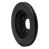 633-80016L Drilled/Slotted Brake Rotor [Black], 1988-1992 Ford/Lincoln/Mercury/Mazda, Position: Front Left - image 4
