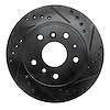 633-80016R Drilled/Slotted Brake Rotor [Black], 1988-1992 Ford/Lincoln/Mercury/Mazda, Position: Front Right - image 1