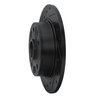 633-80017L Drilled/Slotted Brake Rotor [Black], 1988-1992 Ford/Lincoln/Mercury/Mazda, Position: Rear Left - image 2