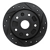 633-80017R Drilled/Slotted Brake Rotor [Black], 1988-1992 Ford/Lincoln/Mercury/Mazda, Position: Rear Right - image 1