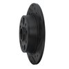 633-80017R Drilled/Slotted Brake Rotor [Black], 1988-1992 Ford/Lincoln/Mercury/Mazda, Position: Rear Right - image 2