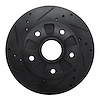 633-80019L Drilled/Slotted Brake Rotor [Black], 1988-1991 Ford/Lincoln/Mercury/Mazda, Position: Front Left - image 1