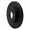 633-80022L Drilled/Slotted Brake Rotor [Black], 1990-1993 Ford/Lincoln/Mercury/Mazda, Position: Front Left - image 2