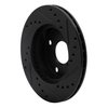 633-80022L Drilled/Slotted Brake Rotor [Black], 1990-1993 Ford/Lincoln/Mercury/Mazda, Position: Front Left - image 4