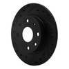 633-80023L Drilled/Slotted Brake Rotor [Black], 1990-1993 Ford/Lincoln/Mercury/Mazda, Position: Rear Left - image 2