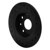 633-80023L Drilled/Slotted Brake Rotor [Black], 1990-1993 Ford/Lincoln/Mercury/Mazda, Position: Rear Left - image 4