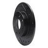 633-80023R Drilled/Slotted Brake Rotor [Black], 1990-1993 Ford/Lincoln/Mercury/Mazda, Position: Rear Right - image 2