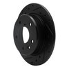 633-80024L Drilled/Slotted Brake Rotor [Black], 1989-1991 Ford/Lincoln/Mercury/Mazda, Position: Rear Left - image 2