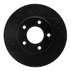 633-80027L Drilled/Slotted Brake Rotor [Black], 1992-2003 Ford/Lincoln/Mercury/Mazda, Position: Front Left - image 1