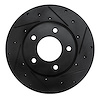 633-80027R Drilled/Slotted Brake Rotor [Black], 1992-2003 Ford/Lincoln/Mercury/Mazda, Position: Front Right - image 1