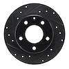 633-80029L Drilled/Slotted Brake Rotor [Black], 1993-2003 Ford/Lincoln/Mercury/Mazda, Position: Rear Left - image 1