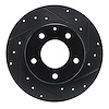 633-80029R Drilled/Slotted Brake Rotor [Black], 1993-2003 Ford/Lincoln/Mercury/Mazda, Position: Rear Right - image 1