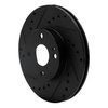 633-80030L Drilled/Slotted Brake Rotor [Black], 1994-2002 Ford/Lincoln/Mercury/Mazda, Position: Front Left - image 2