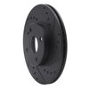 633-80030R Drilled/Slotted Brake Rotor [Black], 1994-2002 Ford/Lincoln/Mercury/Mazda, Position: Front Right - image 2