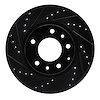 633-80031L Drilled/Slotted Brake Rotor [Black], 1993-1995 Ford/Lincoln/Mercury/Mazda, Position: Front Left - image 1